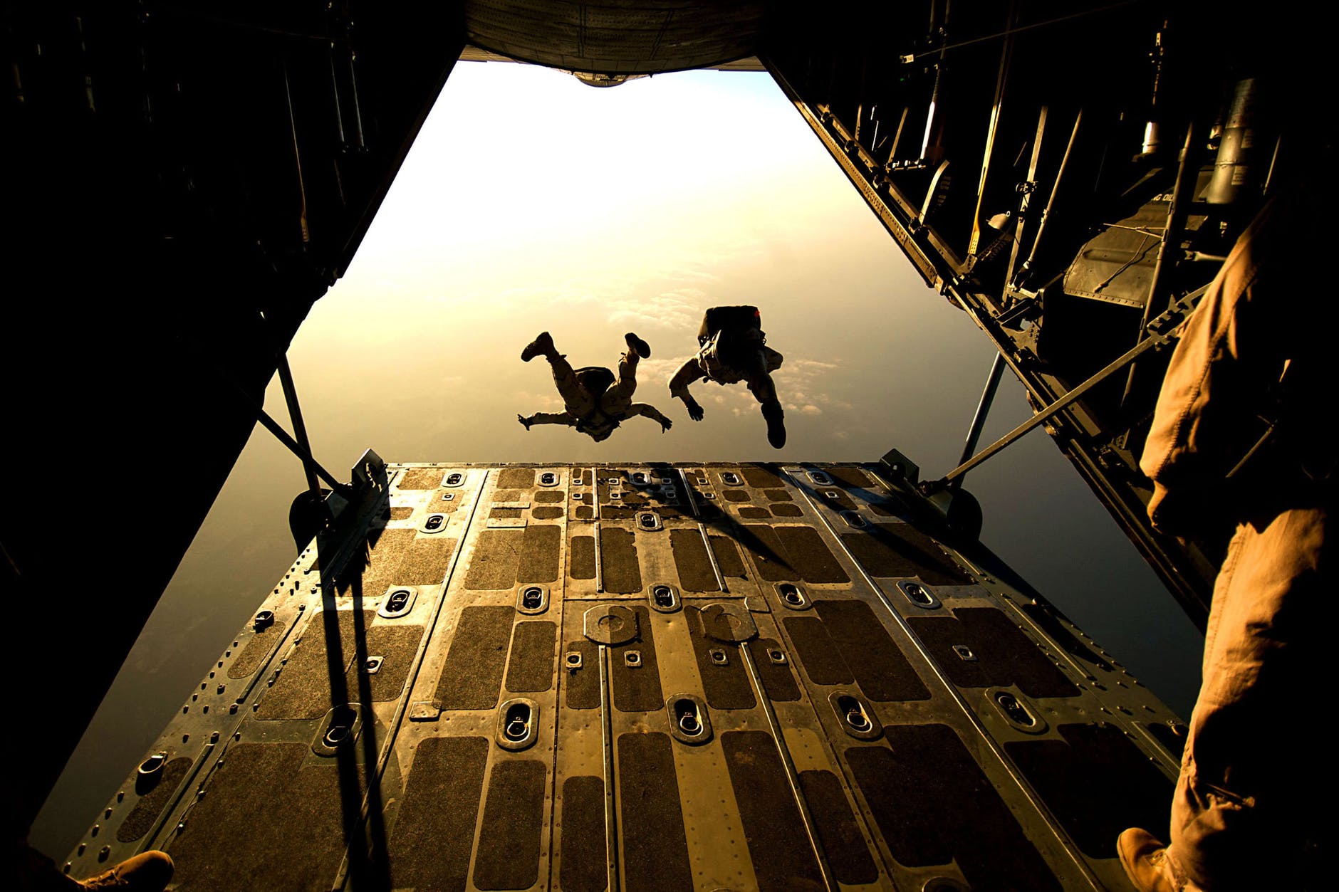 jumping plane military training
